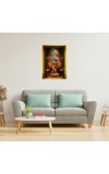 Divine Krishna Golden Photo Frame - 16x20 Inches | Elegant Wooden Frame For Home, Office & Temple Decoration | Spiritual Wall & Table Decor And Gift Item (F9872)
