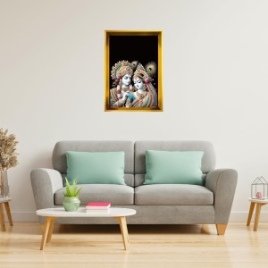 Divine Radha And Krishna Golden Photo Frame - 16x20 Inches | Elegant Wooden Frame For Home, Office & Temple Decoration | Spiritual Wall & Table Decor And Gift Item (F9930) Divine Radha And Krishna Golden Photo Frame - 16x20 Inches | Elegant Wooden Frame For Home, Office & Temple Decoration | Spiritual Wall & Table Decor And Gift Item (F9930)