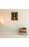 Lord Hanuman Photo Frame 16x20 Inches-Brown Wooden Frame For Home, Office & Temple Decoration And Gifting (F6232)
