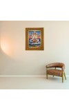 Lord Vishnu Photo Frame 14x18 Inches-Brown Wooden Frame For Home, Office & Temple Decoration And Gifting (F6237)