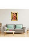 Lord Hanuman Golden Photo Frame - 10x14 Inches | Elegant Wooden Frame For Home, Office & Temple Decoration | Spiritual Wall & Table Decor And Gift Item (F9824)
