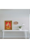Maa Durga Photo Frame 18x22 Inches-Brown Wooden Frame For Home, Office & Temple Decoration And Gifting (F6269)
