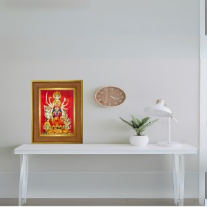 Maa Durga Photo Frame 14x18 Inches-Brown Wooden Frame For Home, Office & Temple Decoration And Gifting (F6269) Maa Durga Photo Frame 14x18 Inches-Brown Wooden Frame For Home, Office & Temple Decoration And Gifting (F6269)