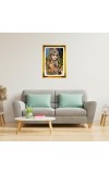 Divine Radha Rani Golden Photo Frame - 12x16 Inches | Elegant Wooden Frame For Home, Office & Temple Decoration | Spiritual Wall & Table Decor And Gift Item (F9838)