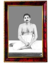 Sri Sri Thakur Anukulchandra Photo Frame For Wall & Table | 7x9 Inch Golden Cherry Finish | Decorative Sri Sri Thakur Anukulchandra Photo Frame For Home, Office & Pooja Room (F11813)