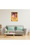 Lord Ram & Sita Golden Photo Frame - 16x20 Inches | Elegant Wooden Frame For Home, Office & Temple Decoration | Spiritual Wall & Table Decor And Gift Item (F9881)