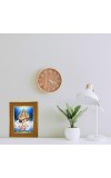 Goddess Saraswati Photo Frame 10x14 Inches-Brown Wooden Frame For Home, Office & Temple Decoration And Gifting (F6421)