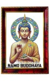 Serene Buddha Photo Frame For Wall & Table | 7x9 Inch Golden Cherry Finish | Decorative Serene Buddha Photo Frame For Home, Office & Pooja Room (F11515)