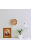 Radha Krishna Photo Frame 16x20 Inches-Brown Wooden Frame For Home, Office & Temple Decoration And Gifting (F6422)