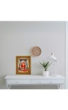 Kali Mata BhAvataarini Photo Frame 10x14 Inches-Brown Wooden Frame For Home, Office & Temple Decoration And Gifting (F6411)