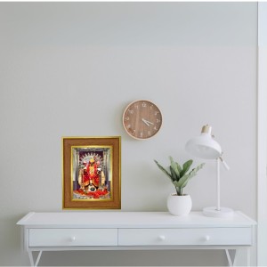Kali Mata BhAvataarini Photo Frame 14x18 Inches-Brown Wooden Frame For Home, Office & Temple Decoration And Gifting (F6411)
