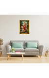 Jai Mata Devi Golden Photo Frame - 10x14 Inches | Elegant Wooden Frame For Home, Office & Temple Decoration | Spiritual Wall & Table Decor And Gift Item (F9830)