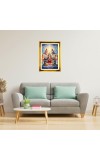 Devi Durga Golden Photo Frame - 16x20 Inches | Elegant Wooden Frame For Home, Office & Temple Decoration | Spiritual Wall & Table Decor And Gift Item (F9891)