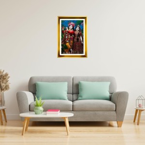 Divine Radha Krishna Golden Photo Frame - 14x18 Inches | Elegant Wooden Frame For Home, Office & Temple Decoration | Spiritual Wall & Table Decor And Gift Item (F9839) Divine Radha Krishna Golden Photo Frame - 14x18 Inches | Elegant Wooden Frame For Home, Office & Temple Decoration | Spiritual Wall & Table Decor And Gift Item (F9839)