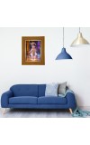 Divine Little Krishna Photo Frame 10x14 Inches-Brown Wooden Frame For Home, Office & Temple Decoration And Gifting (F6387)
