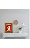 Sri Sarada Devi Photo Frame 10x14 Inches-Brown Wooden Frame For Home, Office & Temple Decoration And Gifting (F6408)