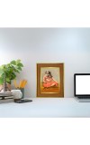 Bijaay Krishna Goswami Photo Frame 10x14 Inches-Brown Wooden Frame For Home, Office & Temple Decoration And Gifting (F6400)