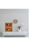 Jai Jaganaath Photo Frame 10x14 Inches-Brown Wooden Frame For Home, Office & Temple Decoration And Gifting (F6407)