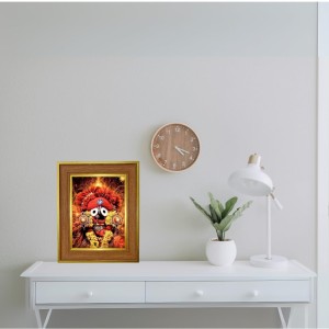 Jai Jaganaath Photo Frame 16x20 Inches-Brown Wooden Frame For Home, Office & Temple Decoration And Gifting (F6407)