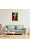 Divine Krishna Golden Photo Frame - 10x14 Inches | Elegant Wooden Frame For Home, Office & Temple Decoration | Spiritual Wall & Table Decor And Gift Item (F9815)