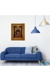 Goddess Maa Kali Photo Frame 12x16 Inches-Brown Wooden Frame For Home, Office & Temple Decoration And Gifting (F6399)