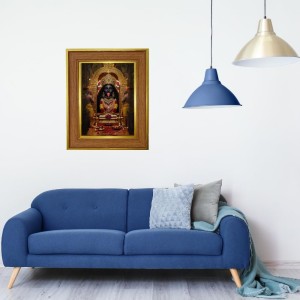 Goddess Maa Kali Photo Frame 14x18 Inches-Brown Wooden Frame For Home, Office & Temple Decoration And Gifting (F6399)