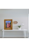 Lord Shiva Family Photo Frame 10x14 Inches-Brown Wooden Frame For Home, Office & Temple Decoration And Gifting (F6243)