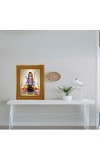 Young Krishna With Shiv Ji Photo Frame 10x14 Inches-Brown Wooden Frame For Home, Office & Temple Decoration And Gifting (F6231)
