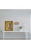 Lord Ganesha Ji Photo Frame 10x14 Inches-Brown Wooden Frame For Home, Office & Temple Decoration And Gifting (F6242)