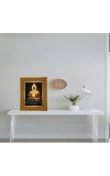 Lord Buddha Photo Frame 16x20 Inches-Brown Wooden Frame For Home, Office & Temple Decoration And Gifting (F6306)