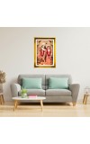 Divine Radha Krishna Golden Photo Frame - 12x16 Inches | Elegant Wooden Frame For Home, Office & Temple Decoration | Spiritual Wall & Table Decor And Gift Item (F9840)
