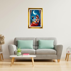 Bal Krishna, Yashoda Golden Photo Frame - 12x16 Inches | Elegant Wooden Frame For Home, Office & Temple Decoration | Spiritual Wall & Table Decor And Gift Item (F9929) Bal Krishna, Yashoda Golden Photo Frame - 12x16 Inches | Elegant Wooden Frame For Home, Office & Temple Decoration | Spiritual Wall & Table Decor And Gift Item (F9929)