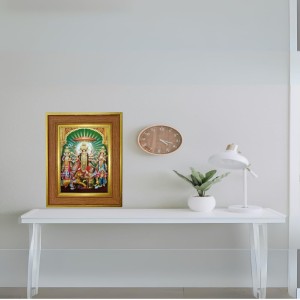 Goddess Maa Durga Photo Frame 12x16 Inches-Brown Wooden Frame For Home, Office & Temple Decoration And Gifting (F6286)