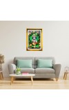 Liitle Baby Krishna Golden Photo Frame - 12x16 Inches | Elegant Wooden Frame For Home, Office & Temple Decoration | Spiritual Wall & Table Decor And Gift Item (F9867)