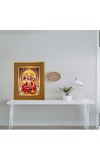 Lord Hanuman Photo Frame 16x20 Inches-Brown Wooden Frame For Home, Office & Temple Decoration And Gifting (F6229)