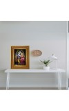 Shree Radha Krishna Photo Frame 12x16 Inches-Brown Wooden Frame For Home, Office & Temple Decoration And Gifting (F6273)