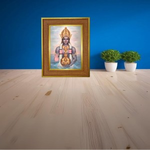 Avataar Dhanvantari Photo Frame 10x14 Inches-Brown Wooden Frame For Home, Office & Temple Decoration And Gifting (F6369)