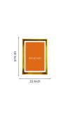 Ram, Sita & Hanuman Golden Photo Frame - 10x14 Inches | Elegant Wooden Frame For Home, Office & Temple Decoration | Spiritual Wall & Table Decor and Gift Item