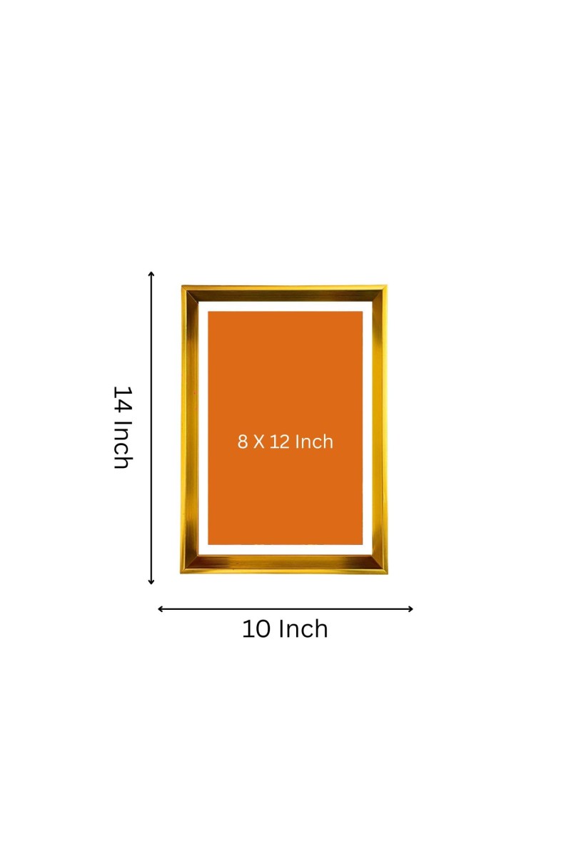 Divine Radha Krishna Golden Photo Frame - 10x14 Inches | Elegant Wooden Frame For Home, Office & Temple Decoration | Spiritual Wall & Table Decor and Gift Item