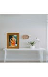 Lord Ganesha Ji Photo Frame 10x14 Inches-Brown Wooden Frame For Home, Office & Temple Decoration And Gifting (F6241)