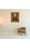 Aadi Shakti Devi Photo Frame 10x14 Inches-Brown Wooden Frame For Home, Office & Temple Decoration And Gifting (F6235)
