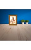 Hanuman Ji Photo Frame 10x14 Inches-Brown Wooden Frame For Home, Office & Temple Decoration And Gifting (F6365)