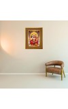 Lord Hanuman Photo Frame 16x20 Inches-Brown Wooden Frame For Home, Office & Temple Decoration And Gifting (F6229)