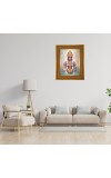 Avataar Dhanvantari Photo Frame 10x14 Inches-Brown Wooden Frame For Home, Office & Temple Decoration And Gifting (F6369)