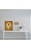 Lord Buddha Photo Frame 10x14 Inches-Brown Wooden Frame For Home, Office & Temple Decoration And Gifting (F6248)