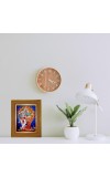 Radha Krishna Photo Frame 16x20 Inches-Brown Wooden Frame For Home, Office & Temple Decoration And Gifting (F6417)