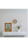 Lord Ganesha Photo Frame 10x14 Inches-Brown Wooden Frame For Home, Office & Temple Decoration And Gifting (F6415)