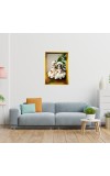 Radha And Krishna Golden Photo Frame - 10x14 Inches | Elegant Wooden Frame For Home, Office & Temple Decoration | Spiritual Wall & Table Decor And Gift Item (F9757)