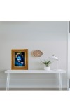 Lord Krishna Photo Frame 10x14 Inches-Brown Wooden Frame For Home, Office & Temple Decoration And Gifting (F6263)