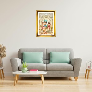 Divine Radha Krishna Golden Photo Frame - 18x22 Inches | Elegant Wooden Frame For Home, Office & Temple Decoration | Spiritual Wall & Table Decor And Gift Item (F9846) Divine Radha Krishna Golden Photo Frame - 18x22 Inches | Elegant Wooden Frame For Home, Office & Temple Decoration | Spiritual Wall & Table Decor And Gift Item (F9846)